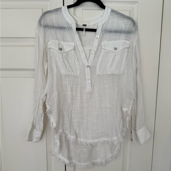 Free People White Fringe Top - Picture 6 of 8
